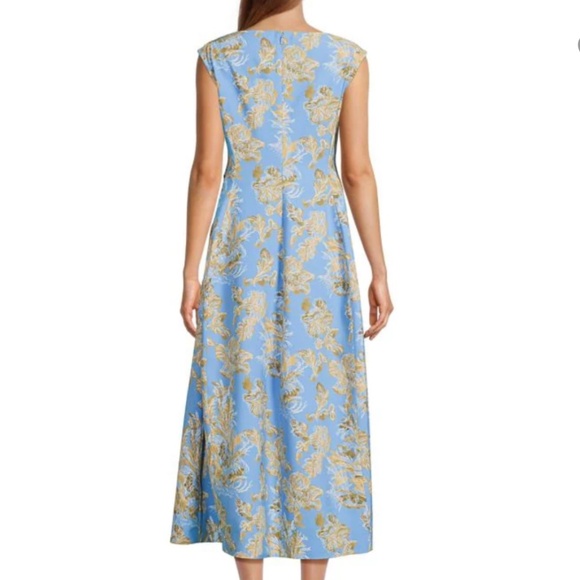 Lafayette 148 New York Floral Flare Midi Dress, Size 8 - Picture 2 of 5